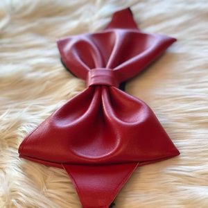 Handmade Vegan Leather  Bow Tie Fanny Pack